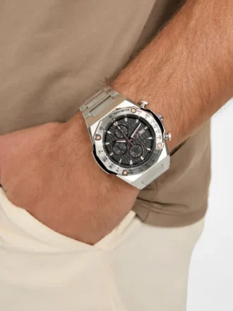 Montre chronographe Gc argentée