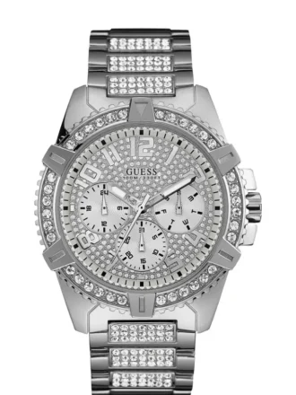 Montre multifonction argentée