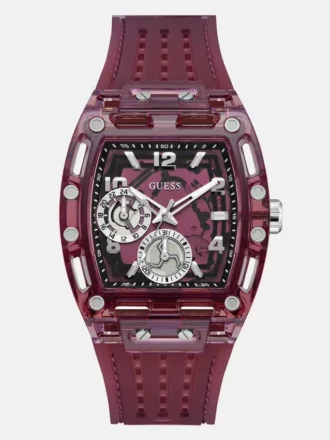 Montre multifonction bordeaux