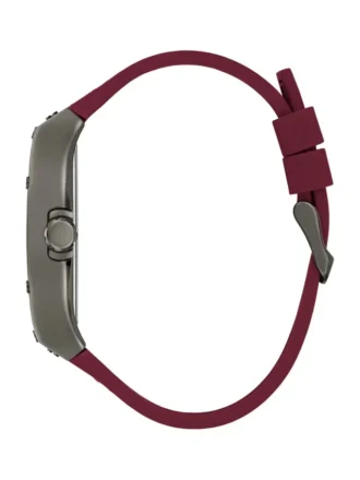Montre multifonction G-Cube en cuir rouge