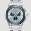 Montre multifonction Gc argentée et bleu clair Montre multifonction Gc argentée et bleu clair