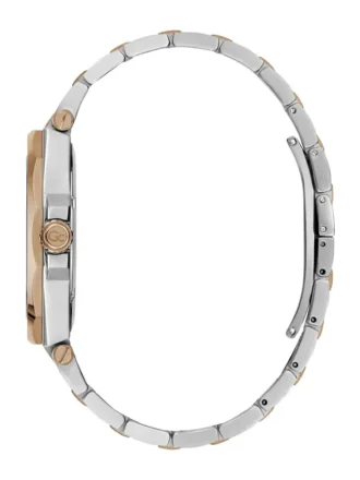 Montre multifonction Gc argentée et dorée rose
