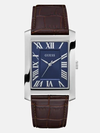 Montres analogiques argentées et bleu marine