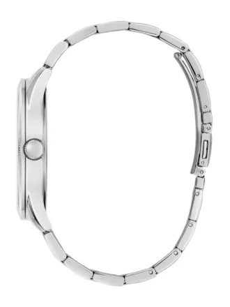 Montres analogiques argentées et bleues