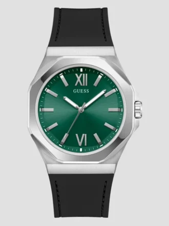 Montres analogiques argentées et noires