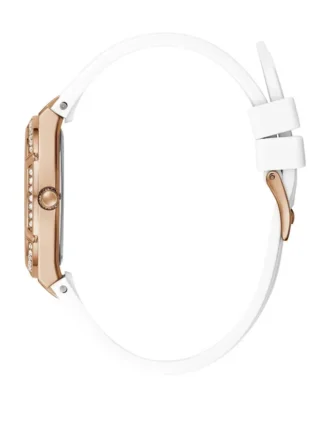 Montres analogiques ton or rose et blanc