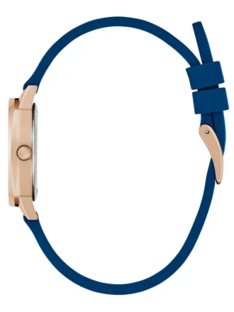 Montres analogiques ton or rose et bleu