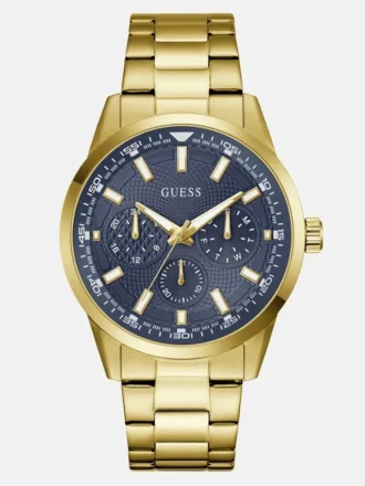 Montres multifonction bicolores dorées et bleues