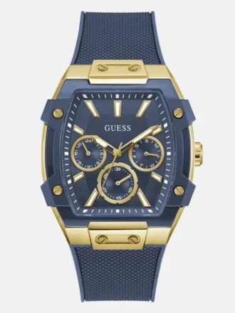 Montres multifonction dorées et bleues
