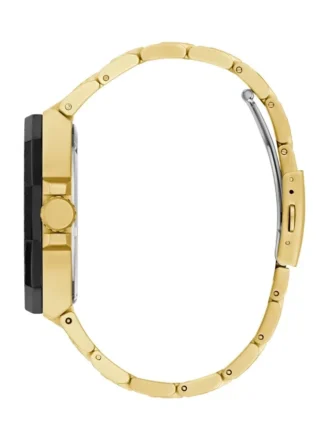 Montres multifonction dorées et noires texturées