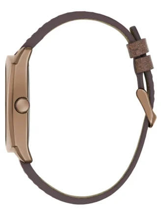 Montres multifonction en cuir marron et bleu
