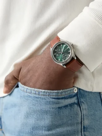 Montres multifonction en cuir véritable 40 mm