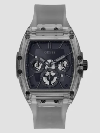 Montres multifonction en plastique gris et silicone
