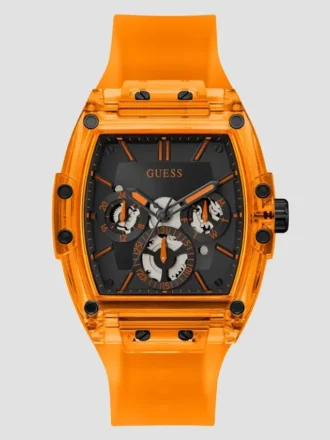 Montres multifonction en plastique orange et silicone