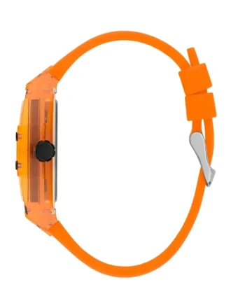 Montres multifonction en plastique orange et silicone