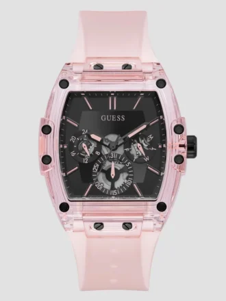 Montres multifonction en plastique rose et silicone