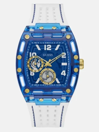 Montres multifonction en silicone bleu et blanc
