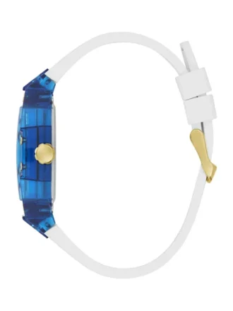 Montres multifonction en silicone bleu et blanc