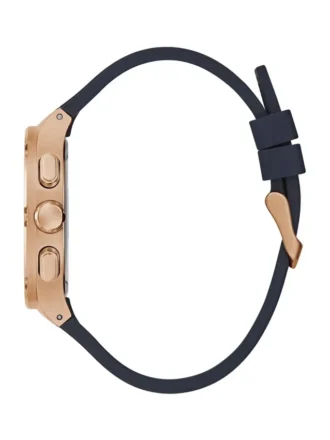 Montres multifonction en silicone couleur or rose et bleu marine