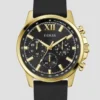 Montres multifonction en silicone doré et noir