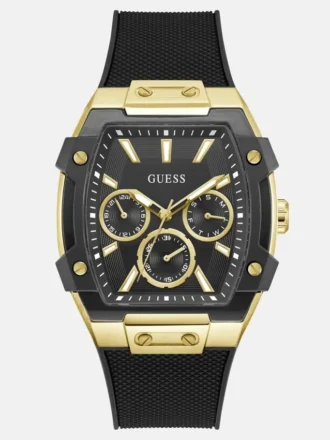 Montres multifonction en silicone doré et noir