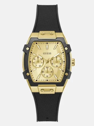 Montres multifonction en silicone doré et noir
