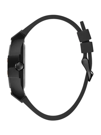 Montres multifonction en silicone noir et doré rose