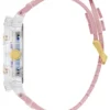 Montres multifonction en silicone rose et blanche