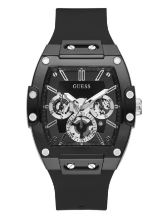 Montres multifonction noires et argentées