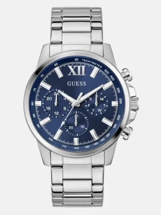 Montres multifonctionnelles argentées et bleues