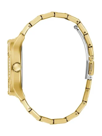 Montres multifonctionnelles dorées et ornées de cristaux
