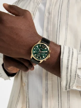 Montres multifonctionnelles en cuir doré