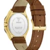 Montres multifonctionnelles en cuir multicolore et marron Montres multifonctionnelles en cuir multicolore et marron