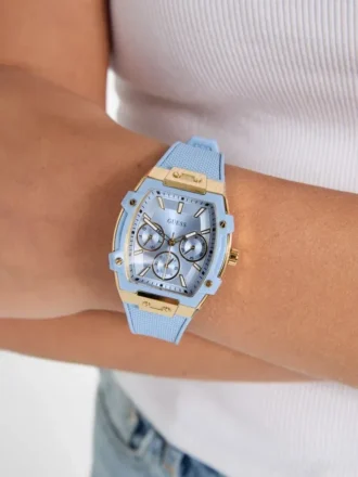 Montres multifonctionnelles en silicone bleu