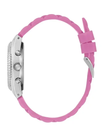 Montres multifonctionnelles roses et argentées