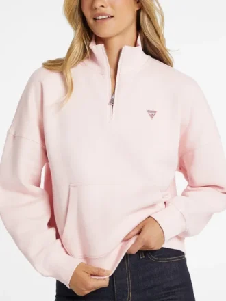 Oversize Mini Triangle Half-Zip Sweatshirt
