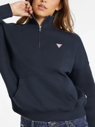Oversize Mini Triangle Half-Zip Sweatshirt