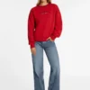 Oversize Sweatshirt with Contrast Piping and Logo Oversize Sweatshirt with Contrast Piping and Logo