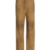 Pantalon ample en daim avec boutons-pression Pantalon ample en daim avec boutons-pression