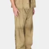 Pantalon ample en daim avec boutons-pression Pantalon ample en daim avec boutons-pression
