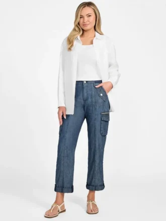 Pantalon cargo en denim Nessi