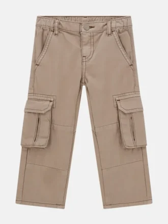 Pantalon cargo en gabardine rigide (2-7)