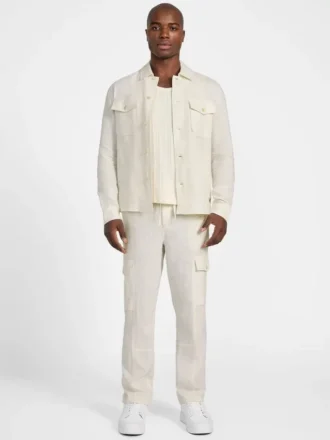 Pantalon cargo en lin Eco Fletcher