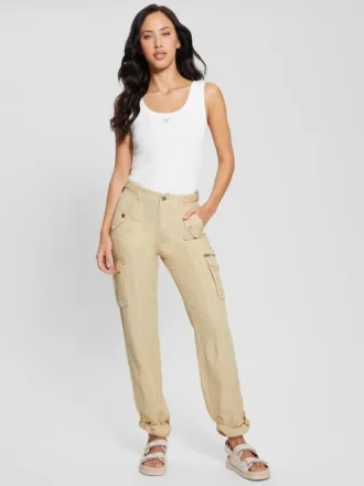 Pantalon cargo en lin Nessi