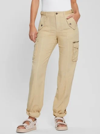 Pantalon cargo en lin Nessi