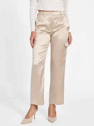 Pantalon cargo en satin Megan