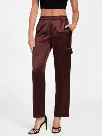 Pantalon cargo en satin Megan
