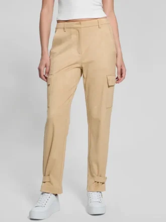 Pantalon cargo en simili-suède Mariza