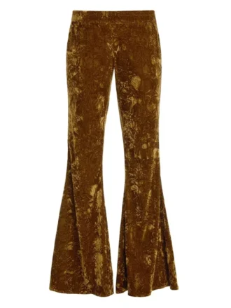 Pantalon cargo évasé en velours