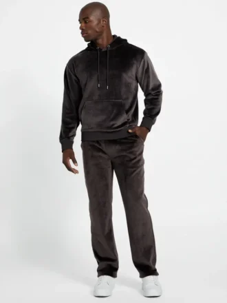 Pantalon de survêtement en velours contrecollé
